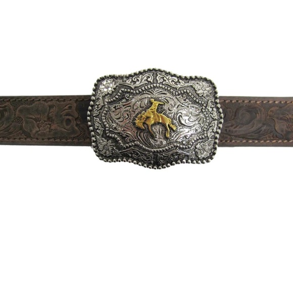 Kids’ 1 1/4" Buckin’ Bronc Buckle Belt size 26 - Picture 2 of 4